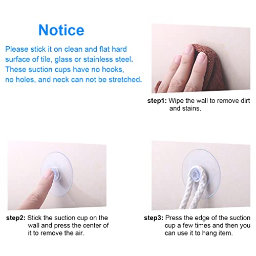 20mm 100 Pieces Clear Mini Suction Cups Without Hooks Without Holes, PVC Plastic Sucker Pads for Festival Decoration Wall Glass Home Car - size: 20mm 100pcs