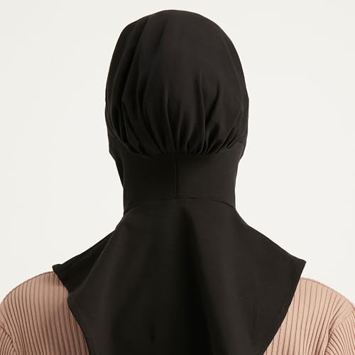 Modefa Women's Premium Cotton Ninja Bonnet - Complete Coverage - One Size Fits Most - For Muslim Women Ninja Undercap Hijab - color: Black