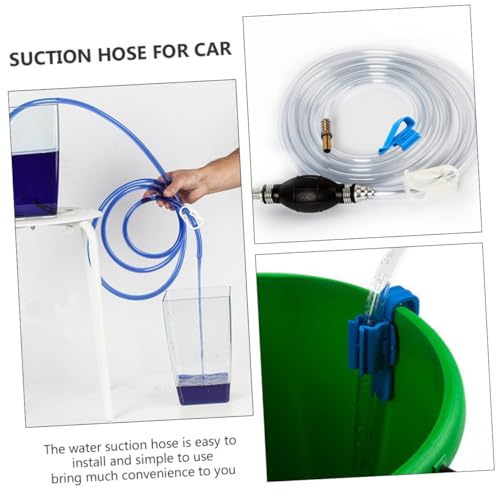 Kichvoe Manual Siphon Pump Hose Set for Water and Oil Transfer, Vehicle Guide Oil Tube with Suction Function, Practical Multi-use Handheld Suction Hose for Automotive and Aquarium Water