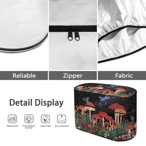 Red Mushroom Travel Trailer Propane Tank Cover Waterproof Propane Gas Tank Cover Sun Protection with Zipper Four Seasons General - color: Red Mushroom, size: S(20LB)