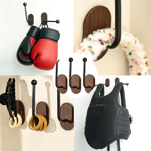 3Pcs Boxing Glove Wall Hooks Sturdy Boxing Glove Stand Wall Mounted Rack for Fitness Centers Easy Installation Universal Display Stand