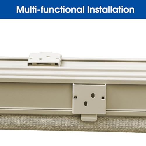 Shade Replacement Parts Mounting Bracket for Exterior Roller Shade,Outdoor Blind with Cover(Beige,2 Pcs) - color: Beige
