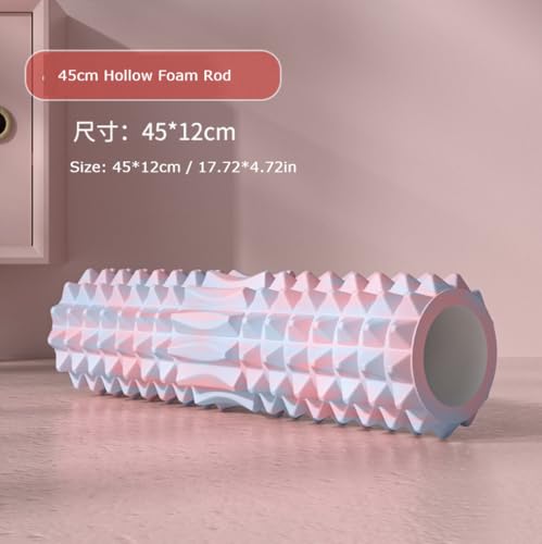 Solid Foam Roller Yoga Stick Roller Dual-Zone Leg Muscle Relaxation Deep Massage Relaxation Pain Relief (Purple (Hollow)) - color: Purple ( Hollow )