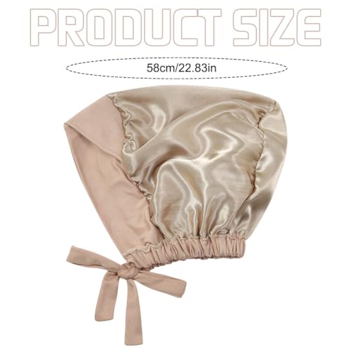 4 Pcs Satin Lined Muslim Inner Hijab Cap for Women Cross Tie Back Hijab Undercap Inner Underscarf Turban Hat - color: Cross Purple Light Grey Flesh Pink Beige