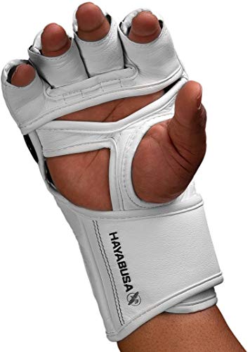 Hayabusa T3 4oz Pro Style MMA Gloves for Men and Women - color: White/Black, size: X-Large