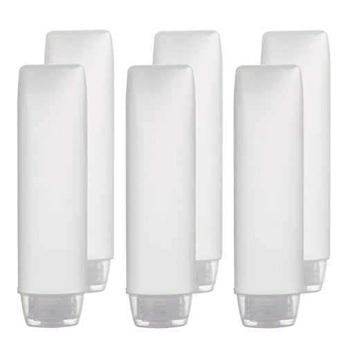 OTO 6 Pack Travel Size Plastic Squeeze Bottles for Liquids, 30ml/1 Fl. Oz TSA Approved Makeup Toiletry Cosmetic Containers