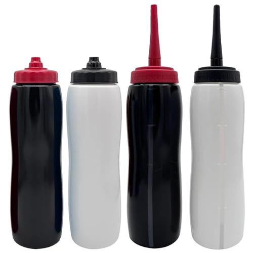Sports Water Bottle Squeeze Water Bottle Lightweight for Women Men Drink Bottle Fitness Bottle for Exercise Boxing Gym Soccer, White Short Mouth