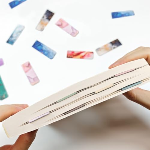 15 Pieces Bookmark, Magnetic Bookmarks for Book Lovers Women Men, Bookmarks Bulk for Reading Lovers, Magnet Bookmark Clips for Teachers Students - size: 15 Pieces, style: Marble