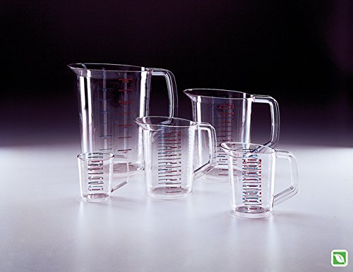 Rubbermaid Commercial Products Bouncer Clear Measuring Cup, 16-Cup/4-Quart, Clear, Strong Food Grade, Easy Read for Liquid/Dry Ingredients, for Home/Professional Kitchen (Pack of 6) - size: 4 Qt (Pack of 6)