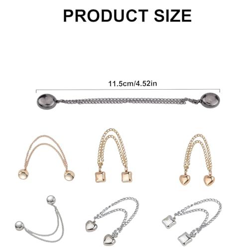 Multifunctional Clothing Clips Hijab Magnets with Chain Shawl Clips Accessories Hijab Magnets Strong Small - size: Heart 4