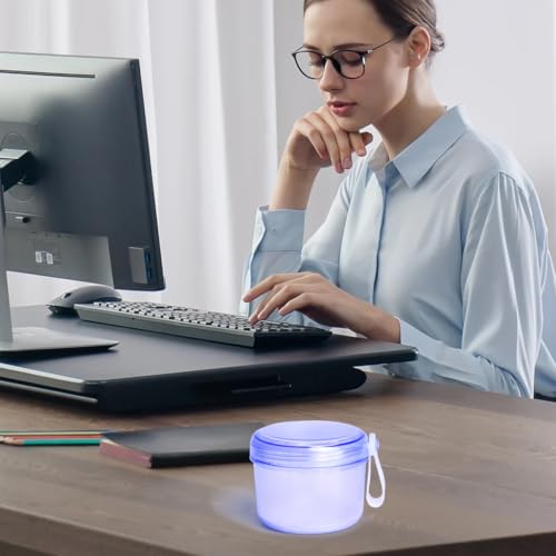 Uouovo Large Denture case, No-Leak Denture Bath Box Denture Cup, Retainer Cleaning Box, Complete Clean Care for Dentures, Clear Braces, Mouth Guard, Night Guard & Retainers (transparent blue) - color: transparent blue