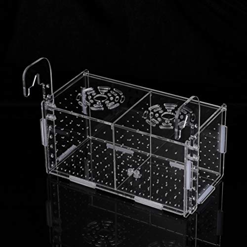 Aquarium Fish Breeding Box - Transparent Acrylic Fish Tank Hatchery Hanging Incubator for Shrimp Clownfish (Hook 201011cm)
