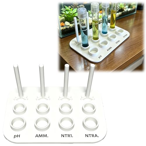 Aquarium Test Tube Compatible with API Freshwater Aquarium Test Kit Test Tube and Lid Holder for Drying and Stability During Testing