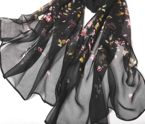 Acotavie Scarfs for Women Lightweight Fashion Scarves Print Floral Pattern Scarf Shawl Wraps - color: C04
