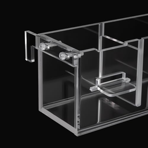 6 Grides Fish Tank Filter Transparent Acrylic Filter Box 6 in 1 Aquarium Overflow Box Canister Filters for Aquarium for Restaurant Home Hotel (6 Grides)