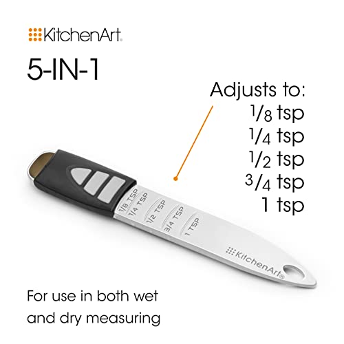 KitchenArt Pro Adjustable Measuring Set, TBL, TSP & 2 Cup Measuring Cup Set | The Essentials For Baking & Cooking | Adjustable Tablespoon, Teaspoon & 2 Cup Measuring Cup | Adjustable Measuring Tools - size: Tablespoon, Teaspoon, 2 Cup