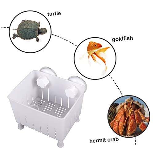 Mikikit 1 Set Aquarium Breeding Box Multi Functional Fish Tortoise Isolation Box with Double Suction Cups for Newborn and Pregnant Fish Easy to Clean Safe Breeding - color: White