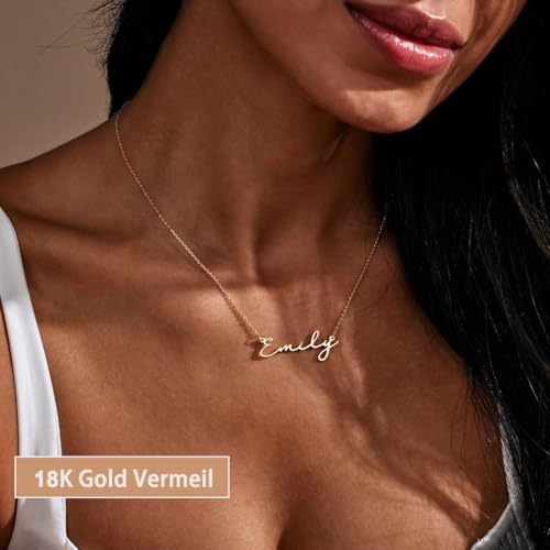 DayOfShe Custom Name Necklace for Women Gifts, 18K Gold Plated Layered Names Necklace Personalized Gifts for Birthday - color: Style 3-Crusive Font