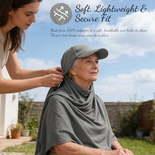 ZLYC Women Muslim Hijab Scarf with Visor Built-in Undercap Sun Protection Headwrap - color: Solid Light Gray