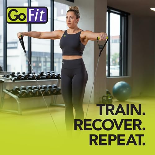 GoFit Resistance Training Power Tubes - color: Gray, size: 90 lb