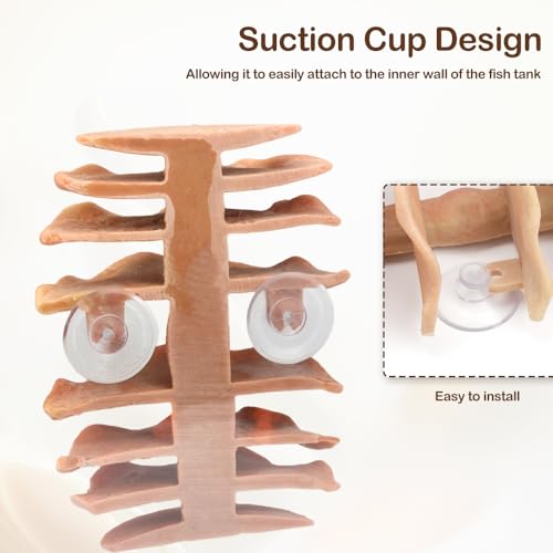 DQITJ Shrimp Hide Aquarium Fish Hideout with Suction Cup Aquarium Fish Cave Hideout Betta Habitat Fish Tank Decoration