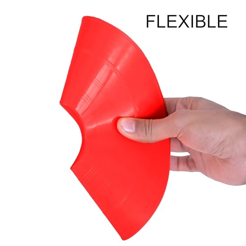 Athllete Durable and Flexible Soccer Cones (Set of 50) - Highly Visible Cones for Sports Training - Ideal Soccer Cones for Training - color: 80 Pack, Red / Blue