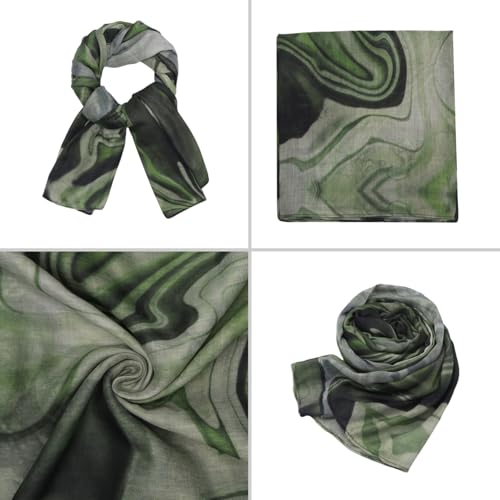 ZGMYC Watercolour Floral Printed Hijab Scarf for Women Soft Modal Cotton Instant Hijab Head Wraps Shawls Long Scarves - color: Color 8