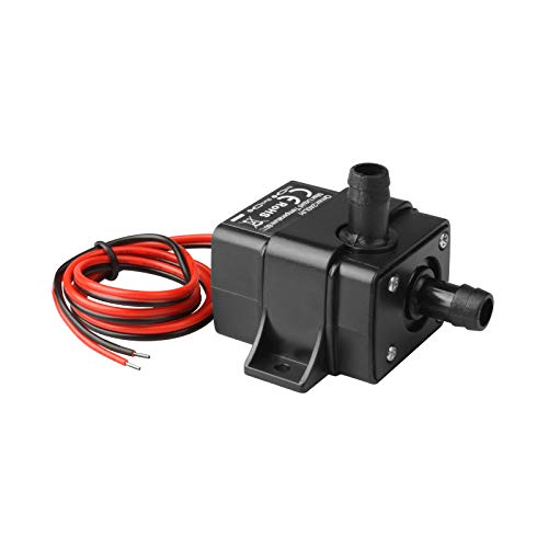 2 Pack DC12V Mini Submersible Water Pump for Aquarium, Pond, Fountains | Max 63 GPH