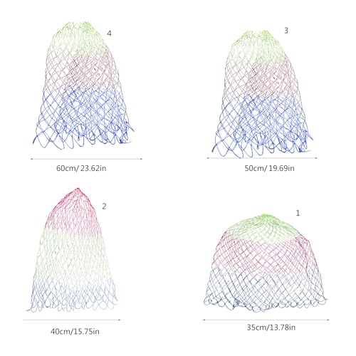 OVERTOYOU Fishing Net Replacement Nettings Rhombus Meshs Hole Depth Folding Nylon Landing Dip Net Freshwaters Saltwater Fishing Tool Fishing Tool