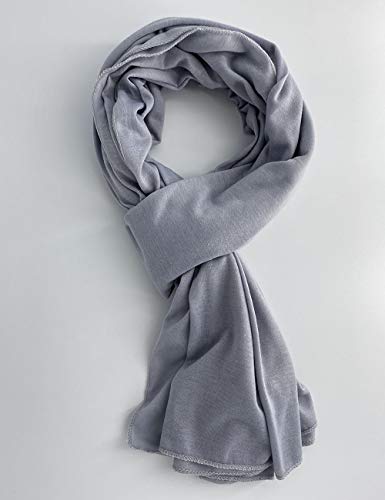 Jersey Hijab Scarfs for Women Head Scarf Muslim Head Wraps - color: Light Grey