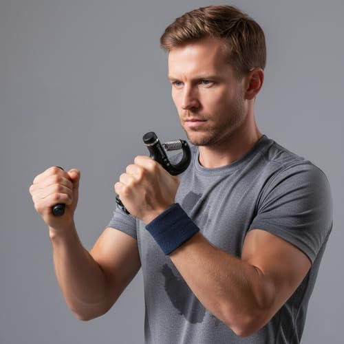 Grip Strength Trainer Adjustable 11–132 lbs Hand Exerciser Forearm Workout Tool - color: Green Grip Coated