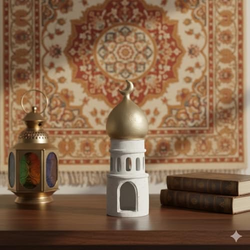 Ramadan Home Decor Islamic Gift 2026 Mosque Tower Arabic - Small (Original Product) - style: Cultural-Small