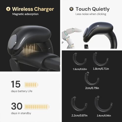 Smart Tasbih Zikr Rings, 5 Size(16/18/20/22/24mm) Interchangeable Tasbih Counter Rings,APP Support Digital Counter Prayer Reminder Rings, Waterproof 4 Digit Finger Counter for Muslims