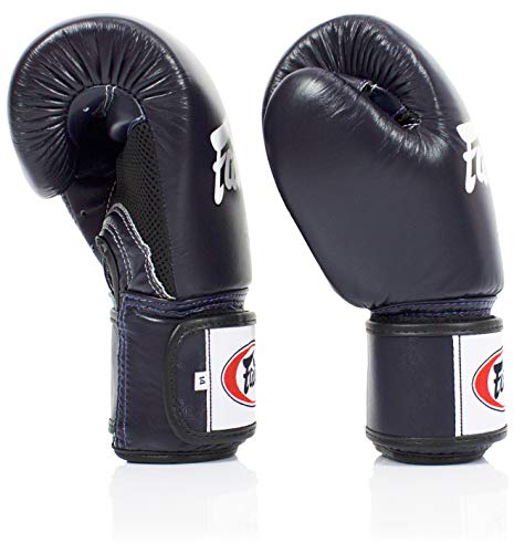 Fairtex BGV1BR Breathable Boxing Gloves, Lightweight Shock Absorbent Gear - color: Blue, size: 14 oz