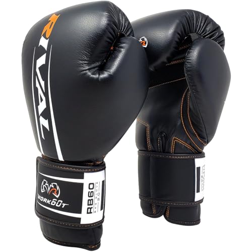 RIVAL Boxing RB60 2.0 Workout Bag Gloves, Hook and Loop Closure - Breathable Mesh Palm, Soft Inner Lining, and Pre-Formed Pro Fit - size: Small