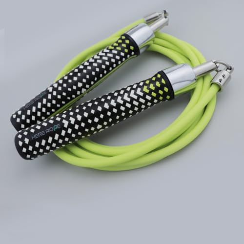 HEREROPE 1/4LB Weighted Jump Rope for Speed, Cardio, Boxing & Workout, Skipping Rope with Ball-bearing, Comfortable & Ergonomic Grip, Tangle Free Cable, Jump Ropes for Men Women Fitness - size: L - 9'0"(User Height 5'7.5" - 6'0")