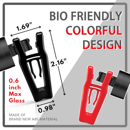 Magnetic Seaweed Clip - N52 Magnet, Rust-Proof Wavy Grip (Black & Red) - color: Blcak+Red