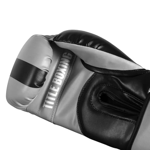 Title Boxing World Bag Boxing Gloves - color: Black/Grey, size: 14 oz