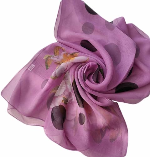 Pokeedioty Scarfs for Women Lightweight Fashion Scarves Elegant Floral Pattern Sheer Scarfs Sunscreen Shawls Wraps - color: P 052