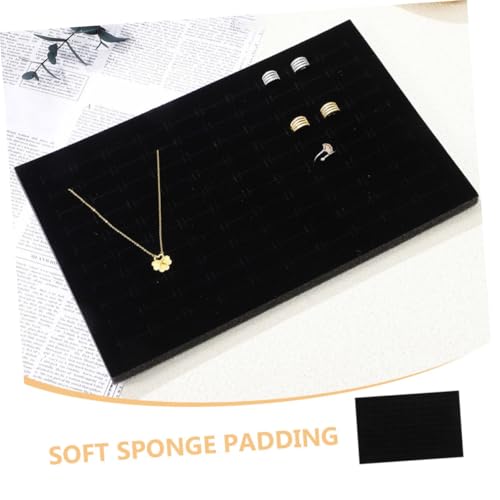 4pcs Black Sponge Organizer Box Inserts Soft Jewelry Display Cushion for Multifunctional Storage for Nail Art Accessories and Small Items Elegant Design for Easy Access