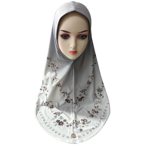Instant Hijab For Women Ready To Wear Printed Ombre Hijabs Khimar - color: 6# Navy