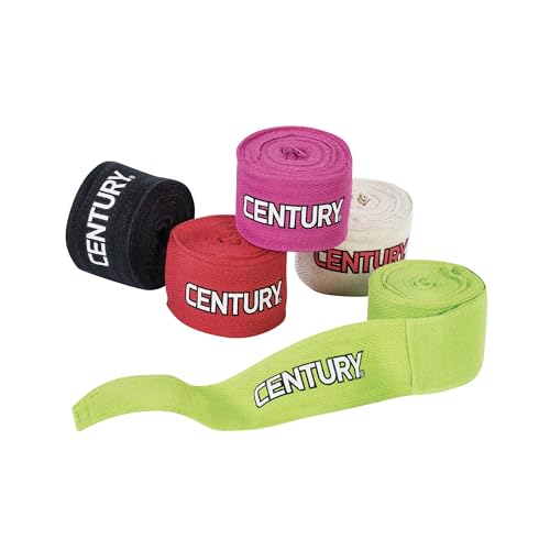 Century 108 Inch Boxing Hand Wraps with Thumb Loop for Martial Arts Kickboxing Punching – MMA Muay Thai Men and Women Elastic Inner Glove for Hand & Wrist Supports – Pair | Black