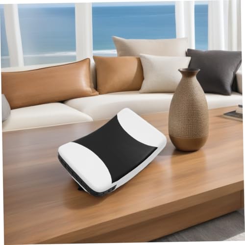 Taekwondo Kicking Pad and Curved Side Kick Shield for Martial Arts Training, Black and White Small Size Sport Shield for Karate Sparring and Kickboxing Sessions