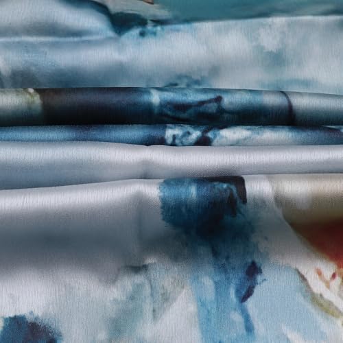 RARITYUS Silky Satin Hijab Scarf for Women Watercolor Floral Printed Muslim Hijab Head Wrap Fashion Long Scarves Shawls at Amazon Women’s Clothing store