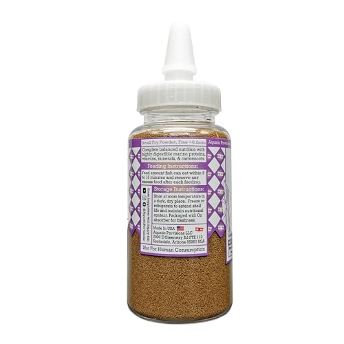 Aquatic Provisions Small Fry Fish Food Powder 3.17 oz, for Breeding and Raising Newborn and Juvenile Freshwater Aquarium Species
