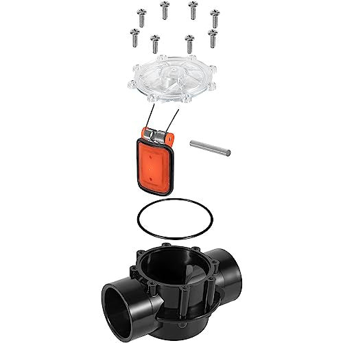 Replacement for Jandy 7305 Check Valve 180° 2" to 2.5" – CPVC Pool/Spa Straight Through Flow Valve,Clear Lid, Stainless Steel Spring, Compatible with Jandy Pro Series –170 GPM Rated - for Pools & Spas
