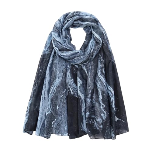 ZGMYC Watercolour Floral Printed Hijab Scarf for Women Soft Modal Cotton Instant Hijab Head Wraps Shawls Long Scarves - color: Color 25