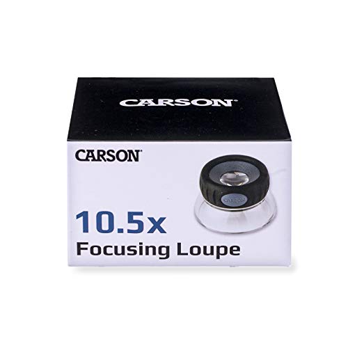 Carson LumiLoupe Plus 10.5x Power Focusable Stand Loupe Magnifier (LO-10) - style: 1.0" Diameter (10.5x)