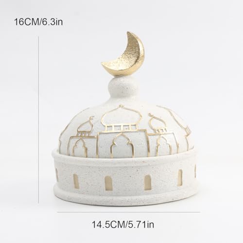 Islamic Cultural Decor Collection - Handcrafted Resin Mosque Models & Tower Ornaments for Home/Office Display Ramadan Decoration (Storage Basin) - style: Storage basin