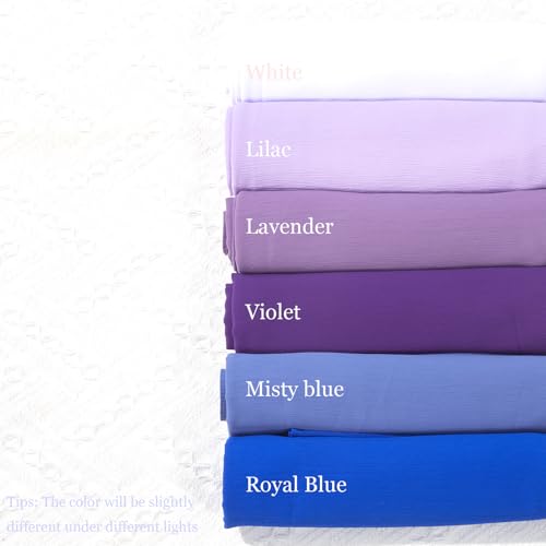 Premium Long Crinkle Chiffon Hijab Scarf for Women, Very Soft Muslim Head Scarfs - color: Royal Blue